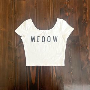 H&M Short Sleeve White Crop Top